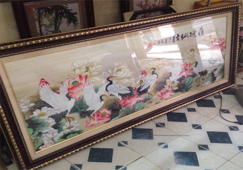 Khung tranh thêu mã đáo thành công